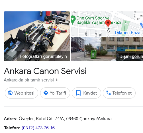 Ankara Canon Servisi - Canon Yazıcı Tamiri